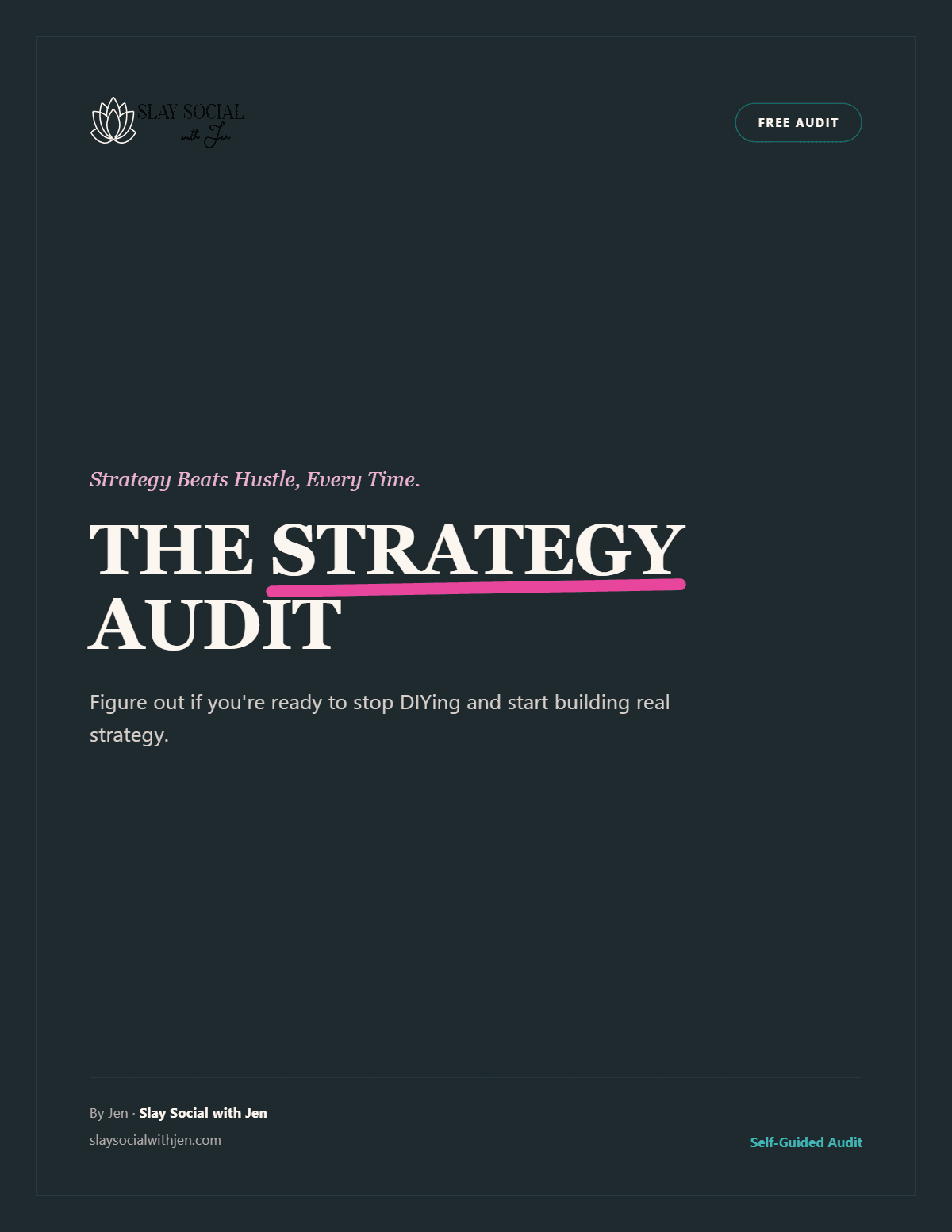 Page one of the free Strategy Audit PDF